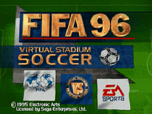 FIFA Soccer '96 title screen for Sega Saturn